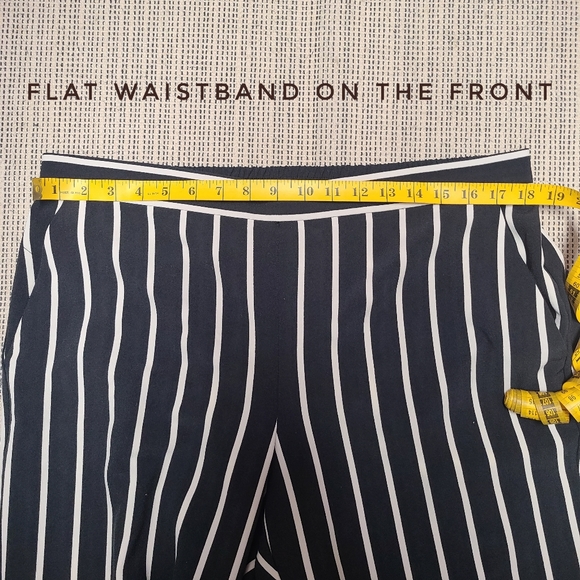 Stripe Wide Leg Cropped Pants - Picture 4 of 14